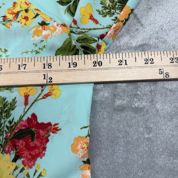 Fig & Flower Anthropologie Floral Boho Peasant Blouse Top Women's S Blue Paisley - Picture 4 of 7